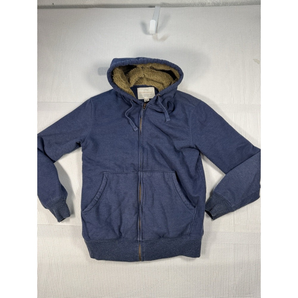Weatherproof Vintage Sherpa Lined Zip Hoodie Womens Small Blue Jacket WPL 11590